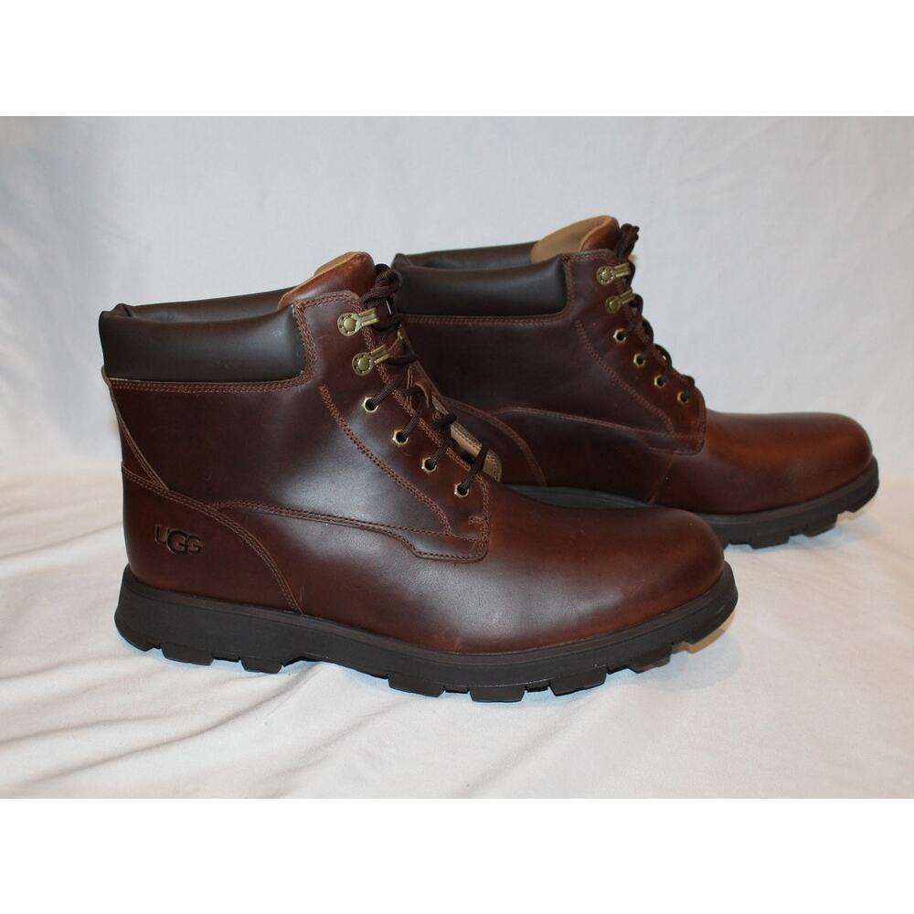 NIB UGG MEN'S WATERPROOF STENTON WORK CASUAL LEATHER BOOTS - Picture 3 of 8